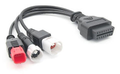 Obd2 diagnostikkabel för Kline Euro5 motorcykel 16-pin till 3-pin 4-pin 6-pin Obd2 3-i-1 diagnostisk adapter