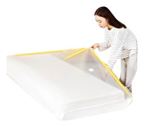 Large Vacuum Storage Bags for Mattresses, Clothes, 220 x 100cm Vacuum Sealed Mattress Bag, Vacuum Storage Bag for Moving/Storing Foam...