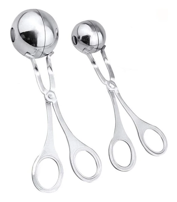 Köttbulleskopa, 2-pack Rostfritt Stål Köttbulle Tång