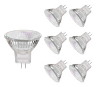 Nya MR11 Halogenlampor, 20W 12V MR11 GU4 Halogen Spotlampor, Varmvitt, 6-pack
