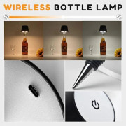 Trådlös LED-flasklamp för vin (Svart)