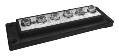 Kopplingsplint 6 x max 50 mm² (M8) Svart
