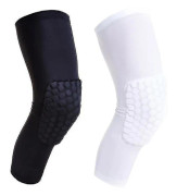 Basketboll Honeycomb Halkskydd Knäskydd Unisex Sportutrustning 2st vit S