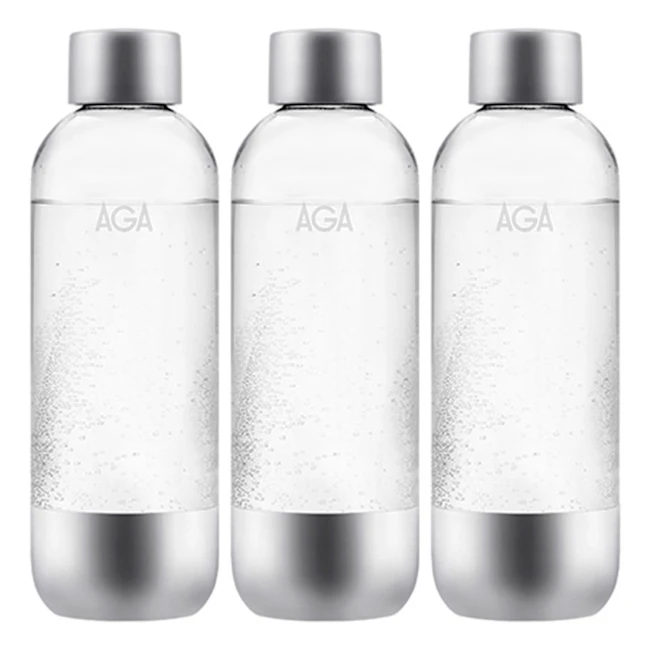 3-pack AGA AQVIA Stål 1L, PET-flaska