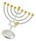 Traditionell Klassisk Chanukka-Menorah 9-Ljus Metallhantverk Lämplig för Nyårsafton Heminredning