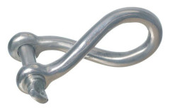 Vridet Schackel, Ø12 mm, 66 mm, Rostfritt Stål, med Gängad Vingskruv, Brottstyrka 665 kg