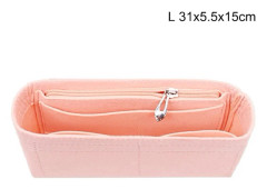 Multi-Pocket Women Insert Bag Handbag i filttyg Svart Svart L Pink S