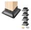 SucceBuy 4-pack 101,6x101,6 Kraftiga Stolpfästen för Standard Träankare