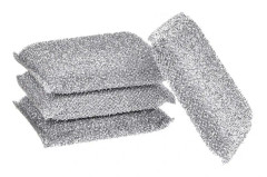 Silverglans Kudde 2-pack Diskborste Svamp Skursvamp Lurex Svamp Perfekt för beläggning av kastruller, stekpannor, keramikhällar