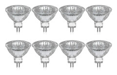 Heta 8-pack halogenlampor Gu5.3 Mr16 35w 12v Dimbar - varmvit 2800k, 400 lumen, sockel Jz