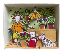 Pyssel - Blomsteraffär - Pysselask med figurer