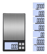 Digitalvåg, juvelerarvåg, precisionsvåg, guldvåg 500g/0.1g Black