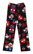 Dam Flickor Tecknade Pyjamas Byxor Nattkläder Söt Kitty Katt Spindelmannen Tryckta Sovkläder Loungebyxor XL Svart Kitty
