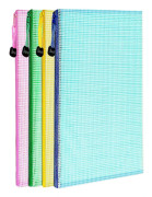 Nätpåsar med dragkedja, 33,5 x 23,4 cm, 4 st nätpåsar med dragkedja, förvaringspåsar för organisering av leksaker, pussel, brädspel, resor, filer