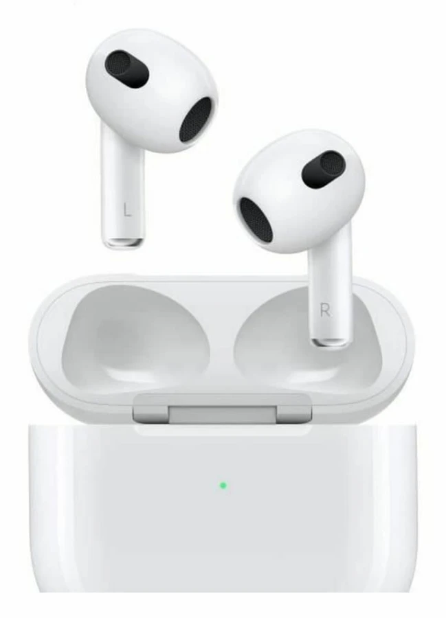 Apple AirPods - 3. generationen - äkta trådlösa hörlurar med mikrofon. - öronspets - Bluetooth - vit | Lightning laddningsfodral