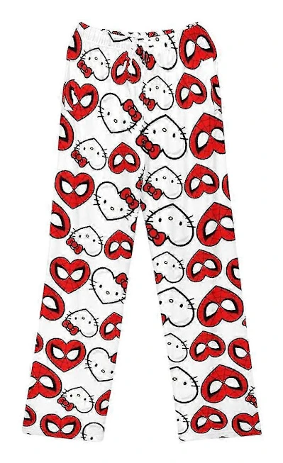 Flickors tecknade pyjamasbyxor Sovkläder Söt katt Spider-Man Tryckta pyjamas Hembyxor