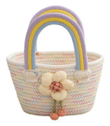 Woven Handbag Trendy Minimalist Versatile Cute Sunflower Woven Bag for Daily Vacation