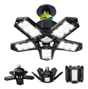 Garage LED-set - 120 W - 12000 lm - Verkstadslampa - Deformerbara taklampor - E26E27 paneler - 1 Odipie-lampa