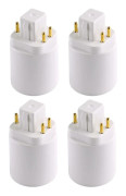 4-pack Gx24q till E26/E27 Sockeladapter Lampfot Hållare