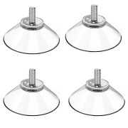 st 41 mm silikonsugpropp 8 mm med hattmutter skruv solid transparent sugpropp gummi glas f (FMY)