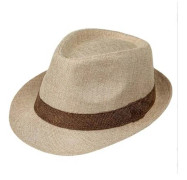 Solskyddande stråhatt med bred brätte för män, seniorer, sommar, utomhus, ventilerande, sval keps, strandhatt, beige