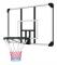 Vägghängd basketkorg med baskettavla och nät 113 x 61 x 73 cm gjord av stål för utomhusaktiviteter i vitt