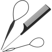 3 st Hårverktyg, Hårflätningsverktyg Fransk Fläta Loop Verktyg, Råttsvans Kam Snabba Hårstyling Tillbehör