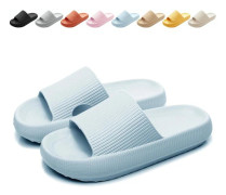 Halkfria tofflor för män och kvinnor, duschtofflor, mycket lätta, tjock sula, dämpande mjuka flipflops sandaler - för hem, trädgård, badrum, pool, strand