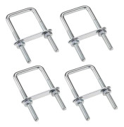 Pieces U-Bolts m6 U-Bolt 80 x 50 mm, Stainless Steel U-Bolt with Nut Plates Washer, Pipe Fixing Clamps, For Pipe Diameters Under 50 mm