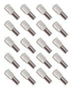 20 st Hyllbärare, Hyllstift Hyllstöd Nickelpläterade Metallhyllfästen kompatibla Skåpskrivbordstillbehör - 5mm*19mm