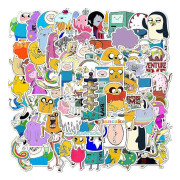 Adventure Time Klistermärken för Laptop 100 st, Klistermärken för Vattenflaska, Vinyl Klistermärken för Dagbok, Skateboard