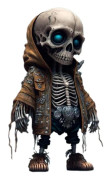 Boring Cool Skeleton Figures | New Resin Crafts Cute Statue Skeleton Memorial | Sculpture Halloween Decoration for Home Office