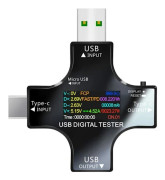 USB-testare Multimeter USB C Ström- och spänningsmätare 3,3-30V 0-5,1A Testare 2 i 1 Voltmeter Amperemeter Kapacitet