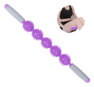Fascia Roller för Celluliter, Muskelroller, Fettreducerare, Lila, Fem Bollar