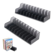 2 st CD-förvaringsställ, spelkortsfodral med stor kapacitet, hållare för PS4/SLIM/PRO, liten och lätt, enkel att installera