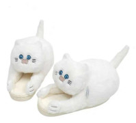 Blå Katt Håll Varma Vintertofflor Unisex Vintervärmande Tofflor För Sovrum Vardagsrum_max White