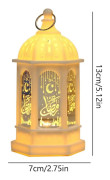 LED Eid Mubarak Lykta, Batteridriven Vintage Ramadan Dekoration (Vit, 2 st) 2 pcs white