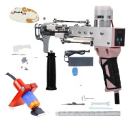 Tuftingpistol, Digital hastighetskontroll, Lättviktsdesign,Rosa set2 EU Kontakt