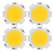 4x 5W Chip Ljus Runda Cob Super Ljusa Led Lampor Varmvit Dc15-17v