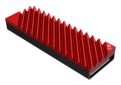SSD-kylare Aluminium M.2 Kylfläns med Silikon Värmeplatta för PC/PS5 (Röd)
