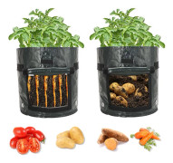 4-pack 7 gallon set. Trädgårdsväxtpåsar för potatis, morötter, tomater, gurkor och andra grönsaker.