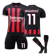 AC Milan Hemmatröja 22/23 - Ibrahimovic 11 - Träningsset 11 - Ibrahimovic 11 - Ibrahimovic Barn 24(130-140CM)