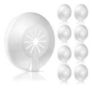 Set med 8 radiatorrosetter, rörskydd, plastflänsrosetter för diametrar från 8 till 22 mm, ultrasnabb installation