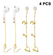 2 par mode anti-förlorade örhängen öronsnäcka telefon tillbehör örhängen för Airpods, damer temperament örhängen