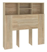 Sänggavel - MDF - Ek - 100x19x103,5 cm - Inbyggd förvaring - Modern stil