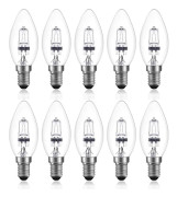 42W E14 C35 Dimbar halogenlampa AC 220-240V Varmvit 2700K E14 Transparent halogenlampa (10-pack) (FMY)