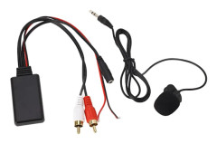 Hot Bluetooth AUX-modul 2 RCA-kabeladapter med handsfree-mikrofon för Alpine för Pioneer