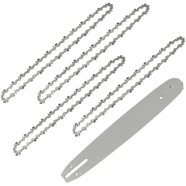 35 cm svärdslängd med 4 motorsågskedjor, 52 länkar/drivlänkar, 3/8\" delning, 0,05\" (1,3 mm) spårvidd
