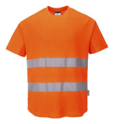 T-shirt med hög synlighet i meshpaneler - Orange S