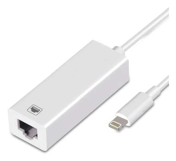 Ethernet RJ45-adapter för Lightning till iPhone och iPad 100[qb]